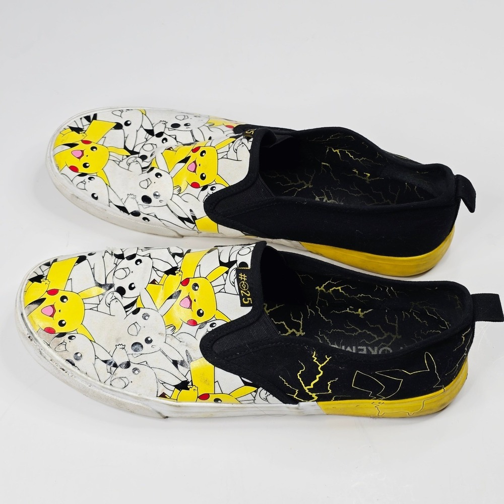 Size 12 - Pokémon GroundUP Slip On Shoes Official 25th Anniversary Pikachu - Picture 3 of 11